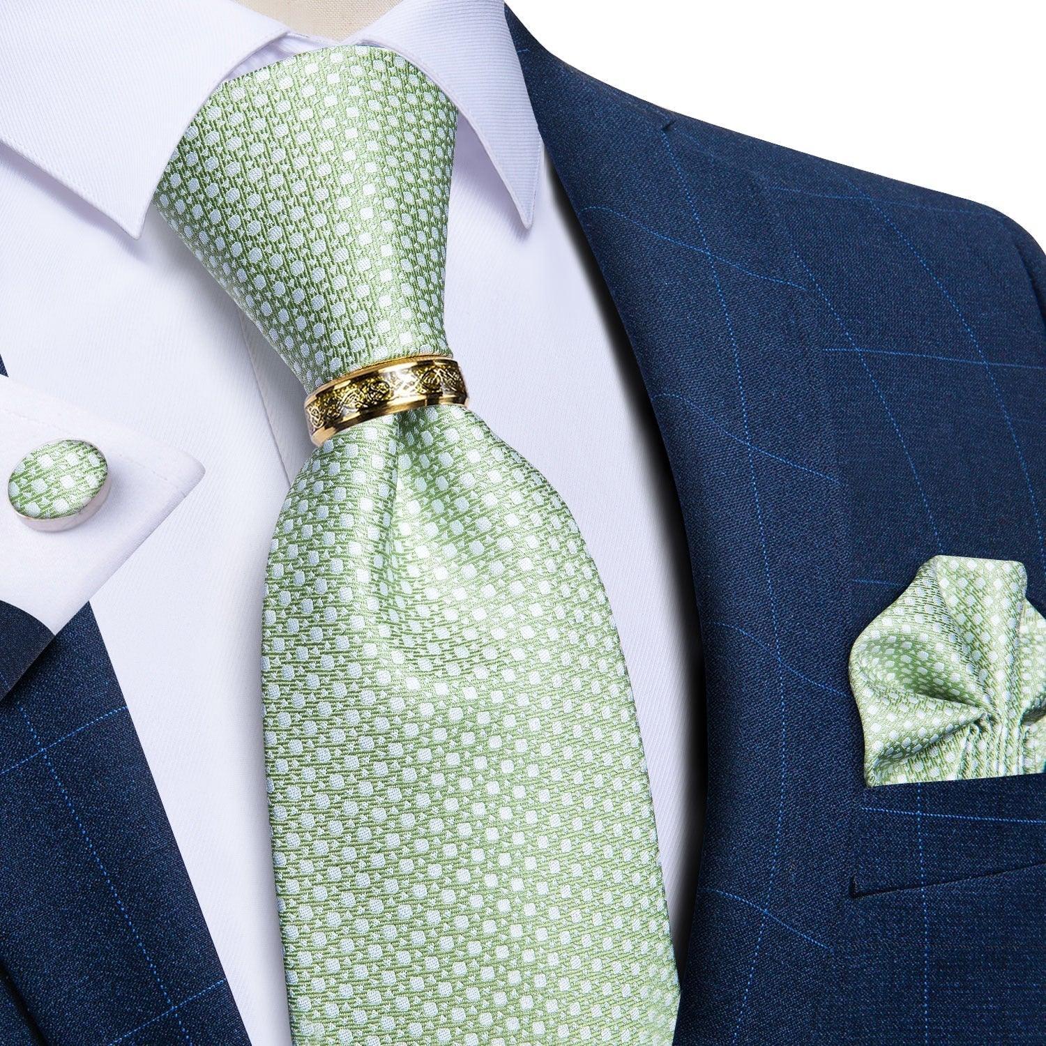 Green Luxury Necktie Set - Necktie - LeStyleParfait