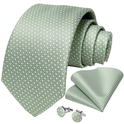 Green Luxury Necktie Set - Necktie - LeStyleParfait