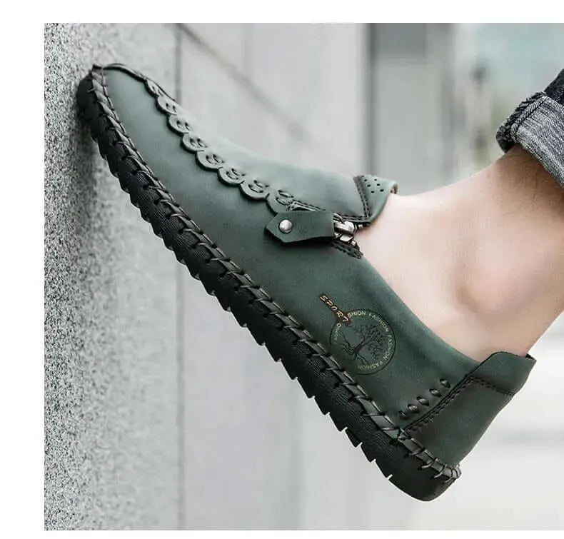 Harlow - Casual Leather Loafers - Loafer Shoes - LeStyleParfait