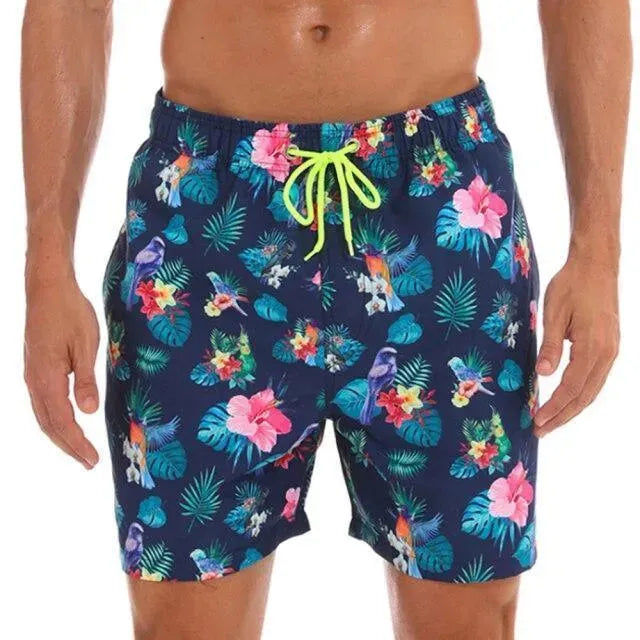 Hawaiian Beach Shorts For Men - - Beach Shorts - LeStyleParfait