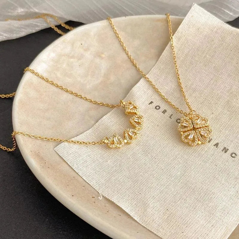 Heart-Shaped Pendant Necklace - Pendant Necklace - LeStyleParfait