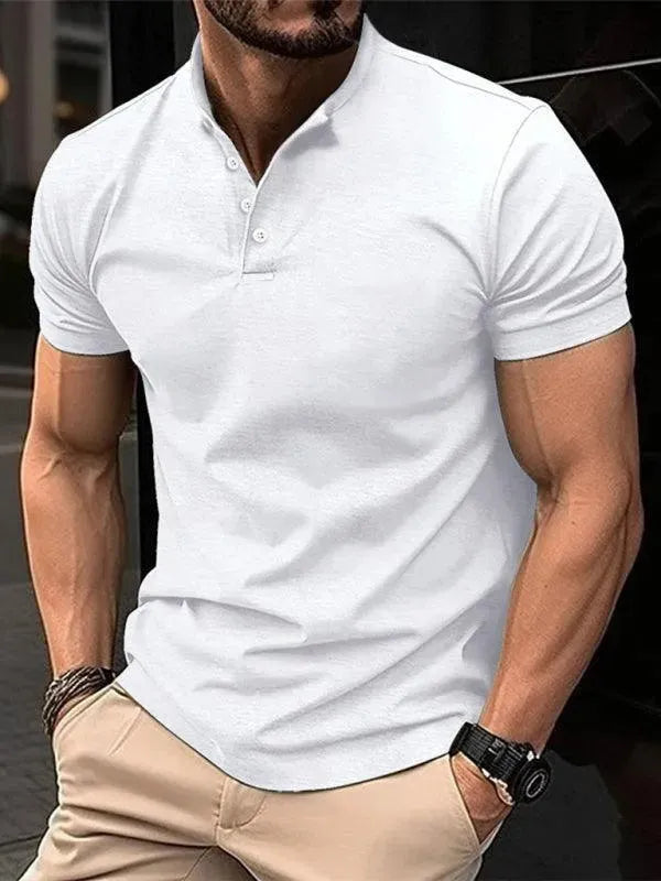 Henley Collar Men Polo Shirt - Polo Shirt - LeStyleParfait