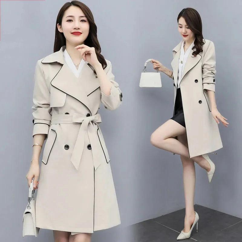 High-Quality Mid-Length Trench Coat Women - Trench Coat - LeStyleParfait