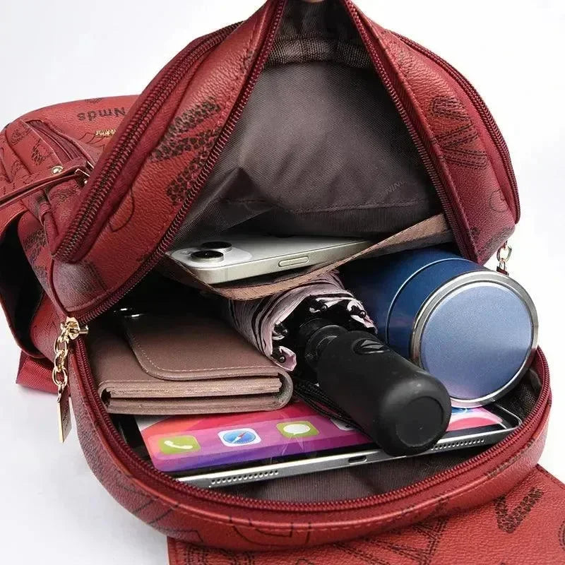 High-Quality Soft Leather Women's Shoulder Backpack - Backpack - LeStyleParfait