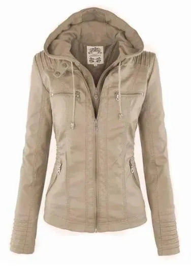 Hooded Leather Jackets For Women - Leather Jacket - LeStyleParfait