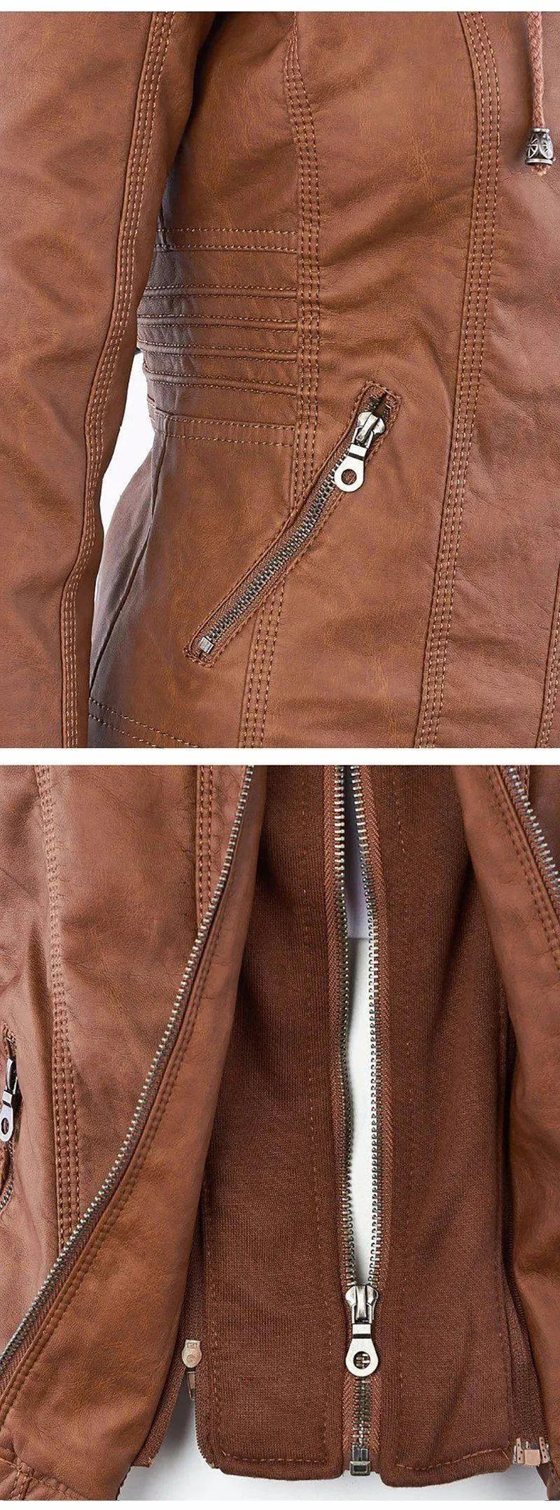 Hooded Leather Jackets For Women - Leather Jacket - LeStyleParfait