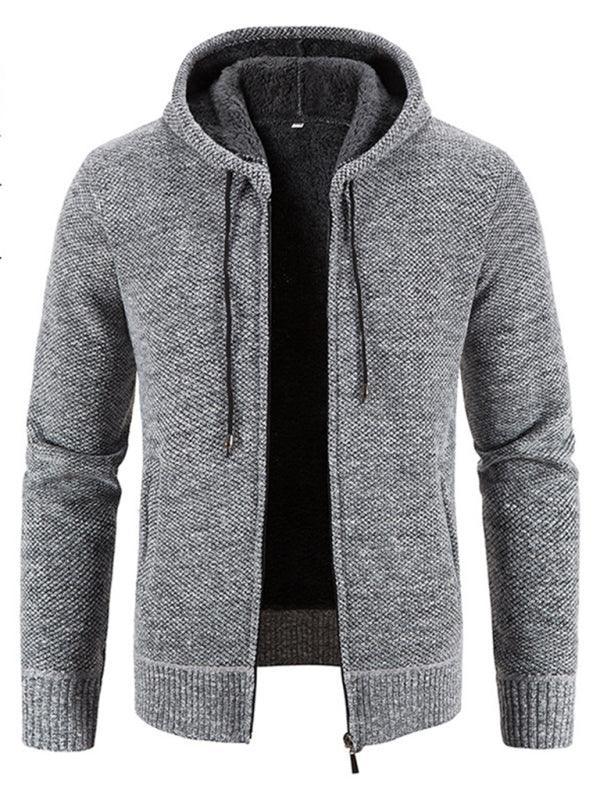 Hooded Zipper Men Cardigan Sweater - Cardigan Sweater - LeStyleParfait