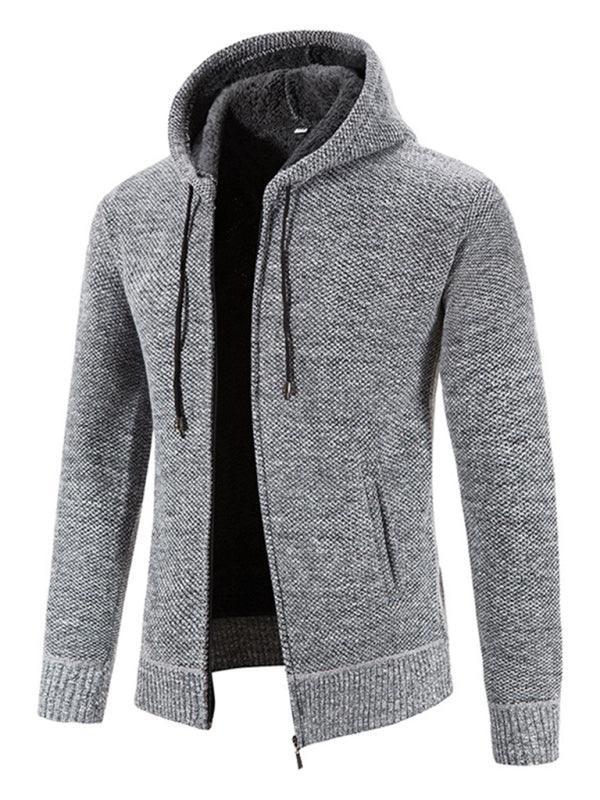 Hooded Zipper Men Cardigan Sweater - Cardigan Sweater - LeStyleParfait