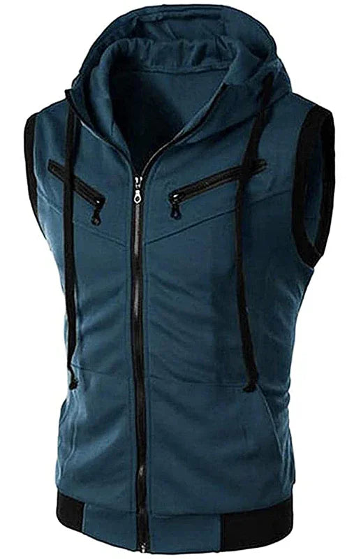 Men's Slim Hooded Cotton Vest