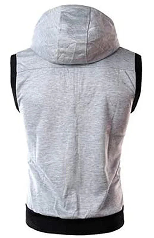 Men's Slim Hooded Cotton Vest