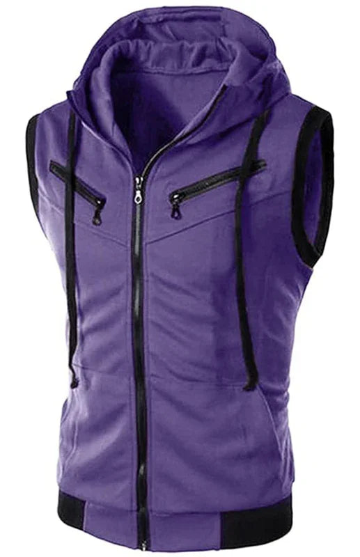 Men's Slim Hooded Cotton Vest