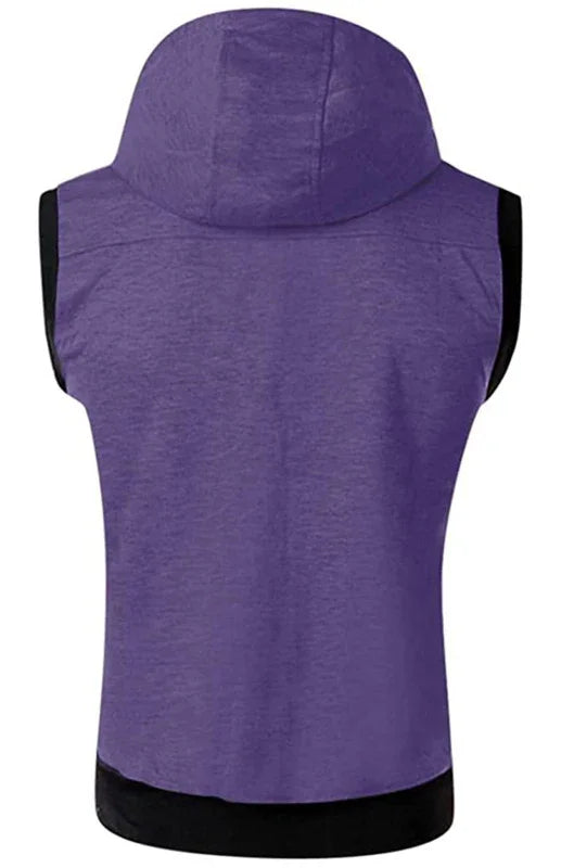 Men's Slim Hooded Cotton Vest