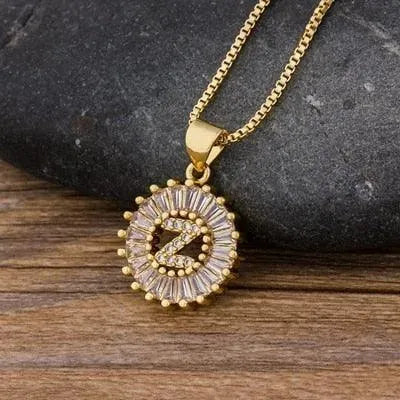 Initial Letter Charm Pendant Necklace - Pendant Necklace - LeStyleParfait