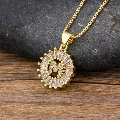 Initial Letter Charm Pendant Necklace - Pendant Necklace - LeStyleParfait