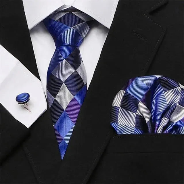 Jacquard Woven Necktie Set - Necktie - LeStyleParfait