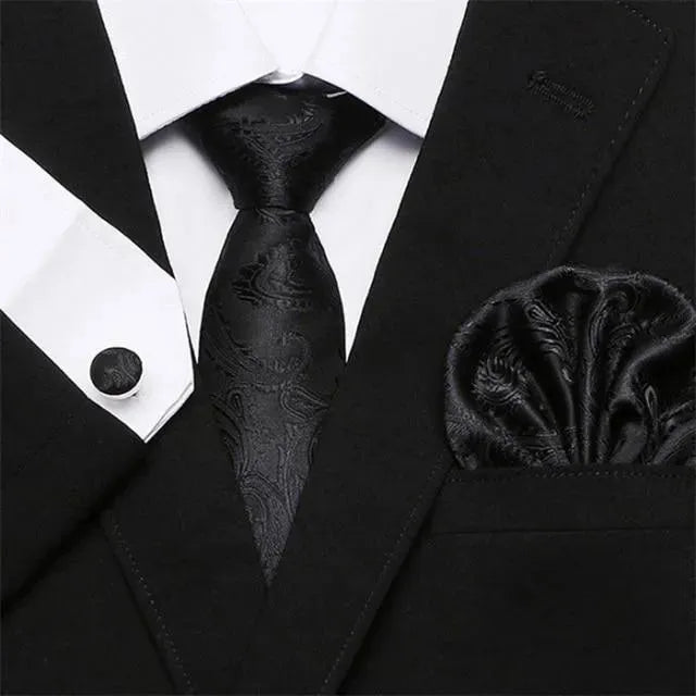 Jacquard Woven Necktie Set - Necktie | LeStyleParfait-Necktie