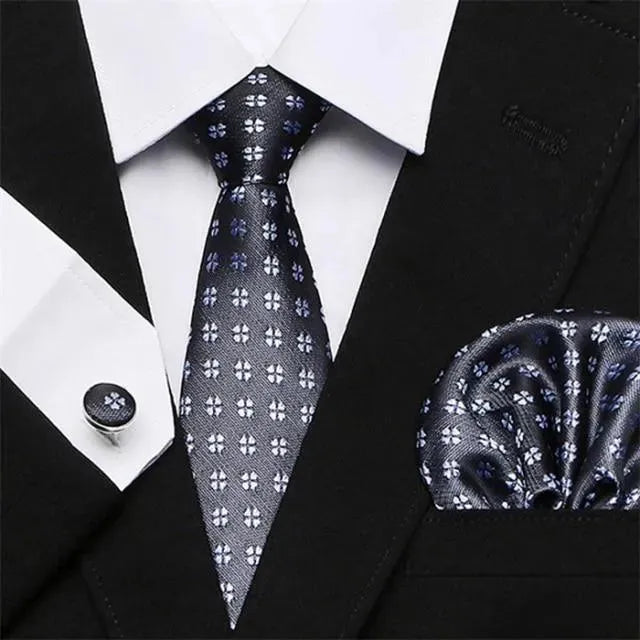 Jacquard Woven Necktie Set - Necktie | LeStyleParfait-Necktie