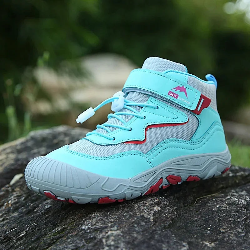 Kids' Boots - Athletic Kids Hiking Ankle Boots Sneakers - Lace-Up Velcro All-Season Shoes-Boots-LeStyleParfait