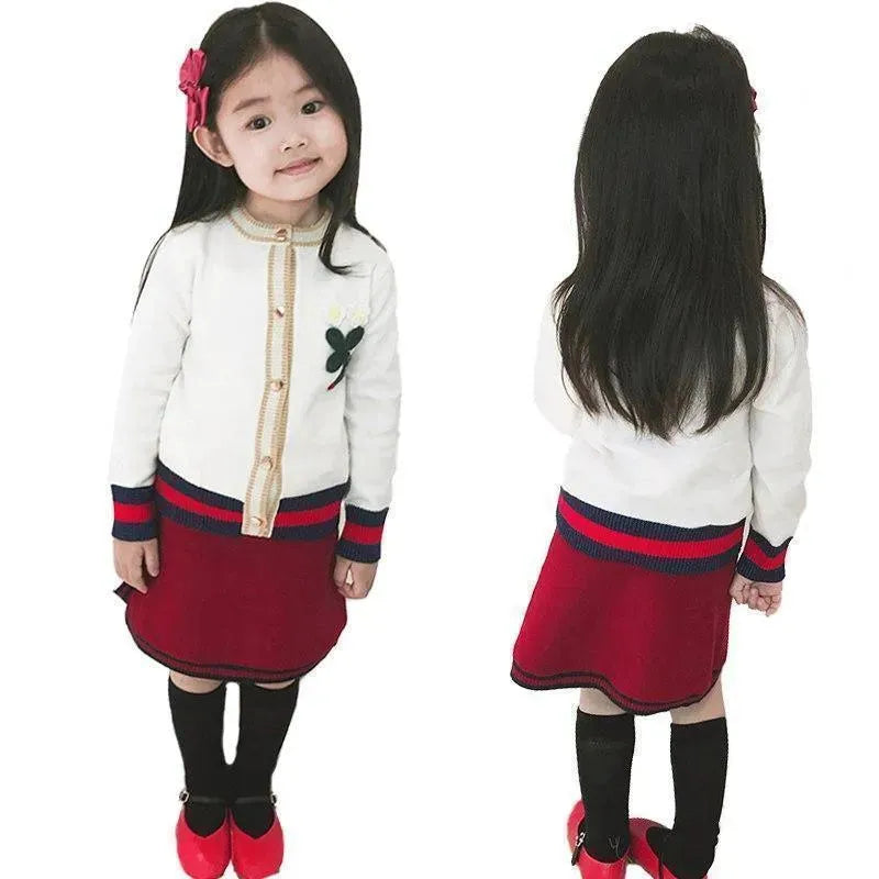 Kids Clothing Set Knitted Sweater And Skirt - Kids Clothing Set - LeStyleParfait