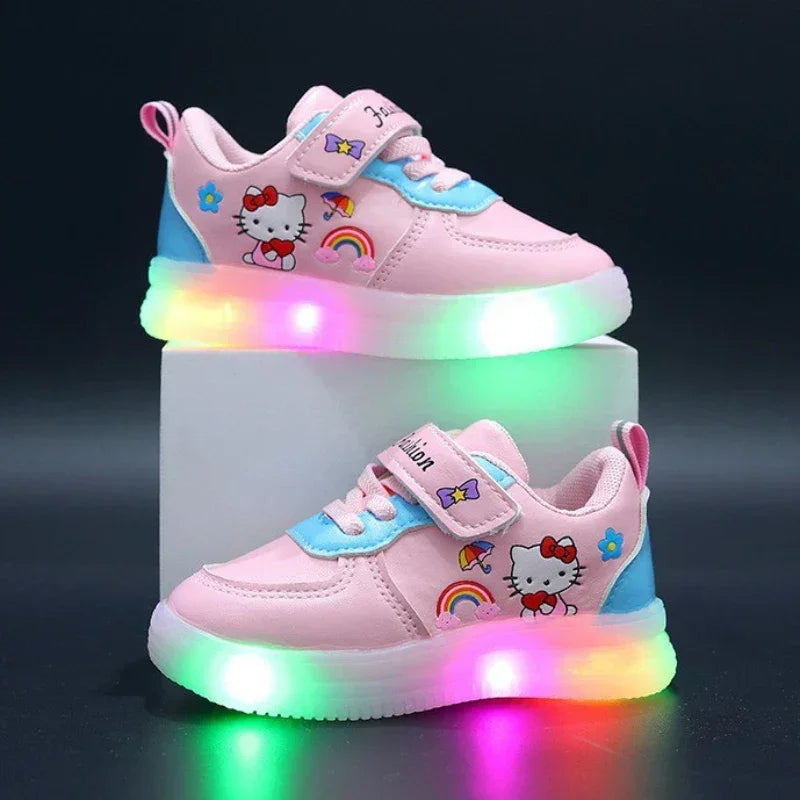 Kids' Sneakers - Low-Top Girls Sneakers - Hook-Loop Velcro All-Season Shoes-Sneakers-LeStyleParfait