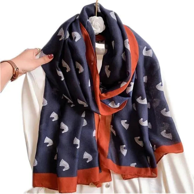 Knight Chess Print Women Scarves - Scarf - LeStyleParfait