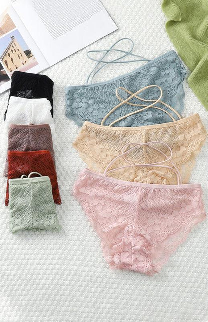 Lace Cross Strap Women Panties - Panties - LeStyleParfait