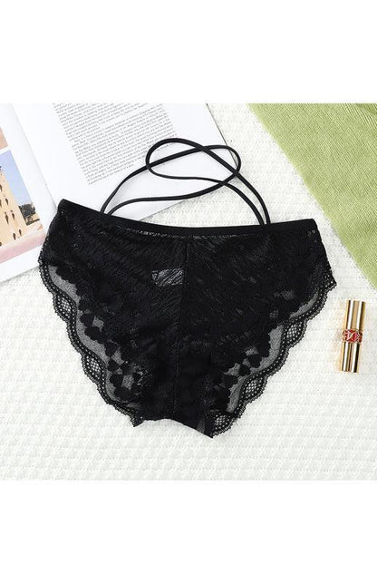 Lace Cross Strap Women Panties - Panties - LeStyleParfait