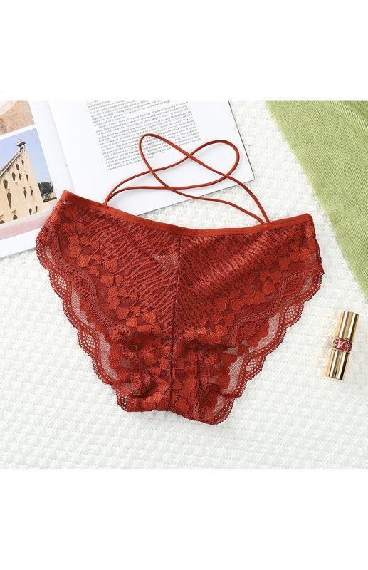 Lace Cross Strap Women Panties - Panties - LeStyleParfait