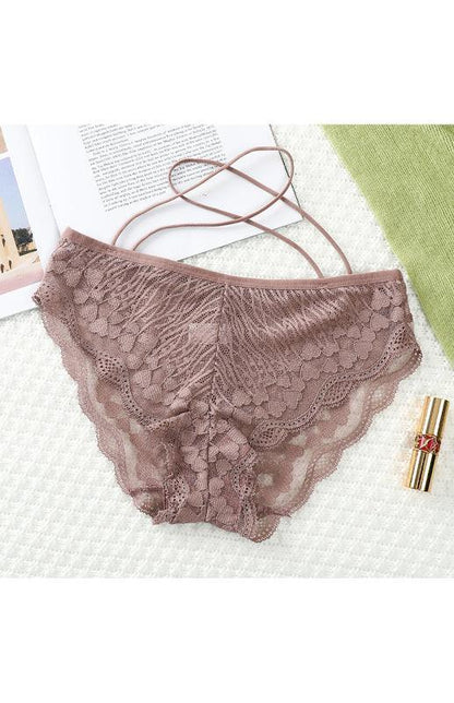 Lace Cross Strap Women Panties - Panties - LeStyleParfait