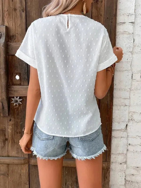 Lace Neck Women Top - Women Tops - LeStyleParfait