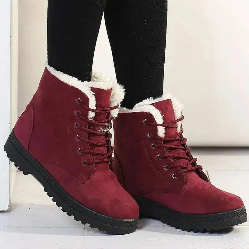 Lace Up Winter Women Snow Boots - Snow Boots - LeStyleParfait