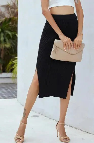 Ladies Sheath Midi Skirt - Sheath Midi Skirt - LeStyleParfait