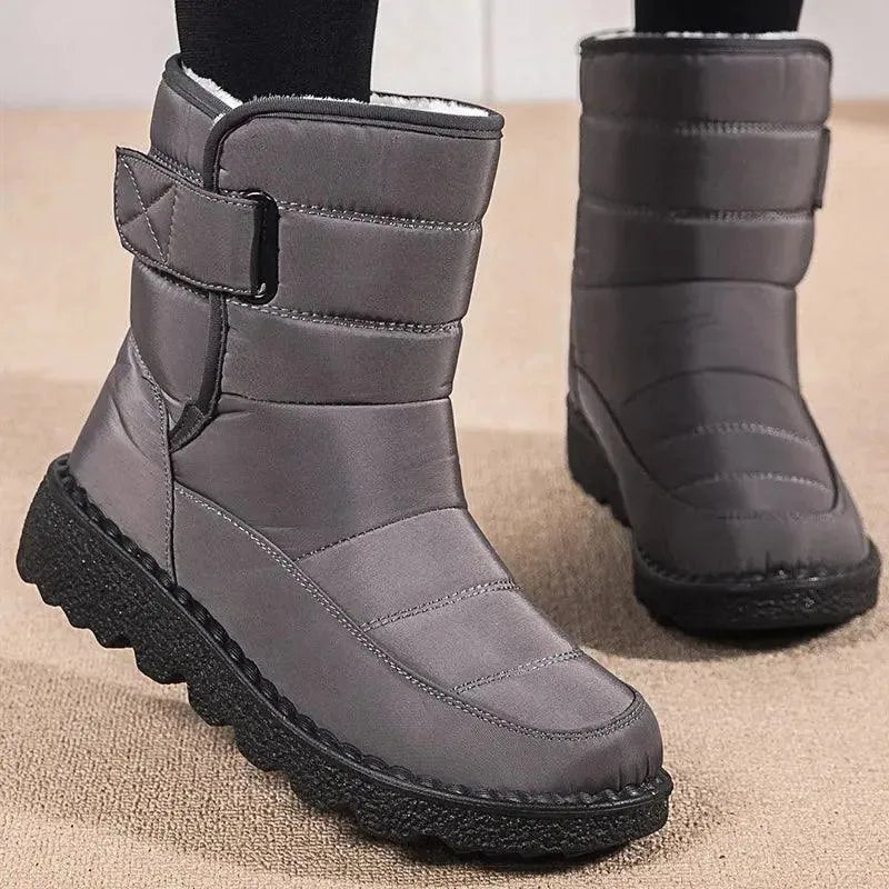Ladies Slip-On Waterproof Winter Boots - Snow Boots - LeStyleParfait