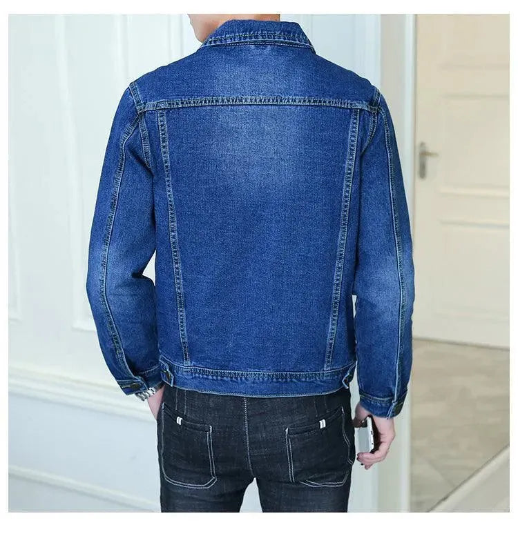 Lapel Denim Jacket Men - Casual Jacket - LeStyleParfait