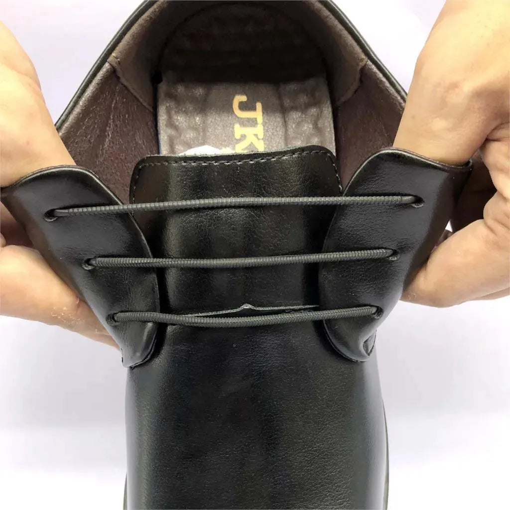 Leather No Tie Shoelaces For Dress Shoes 12pcs/set - Shoelaces - LeStyleParfait