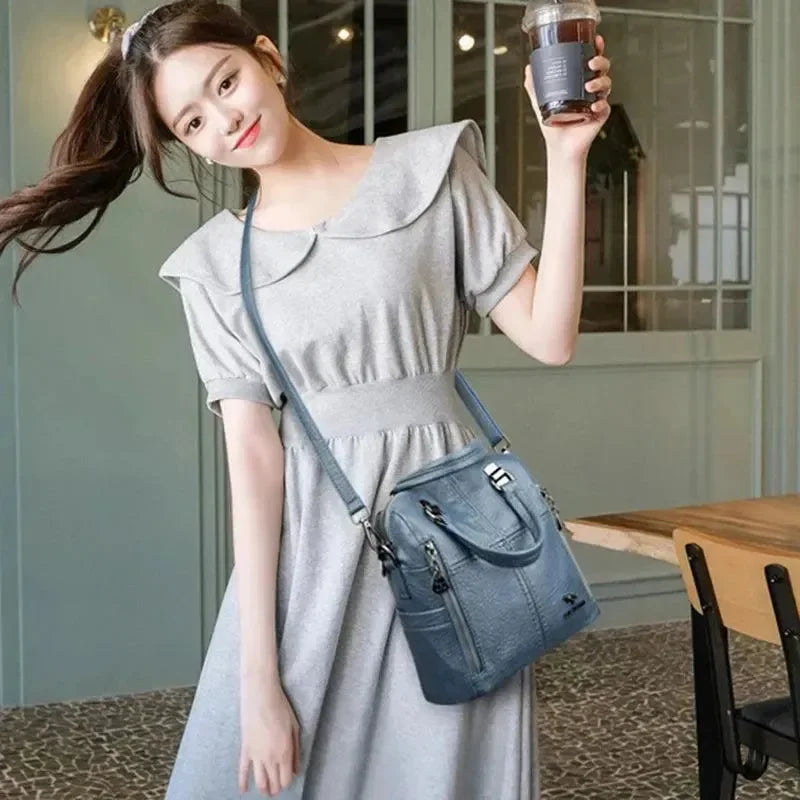 Leather Women's Travel School Backpack - Backpack - LeStyleParfait