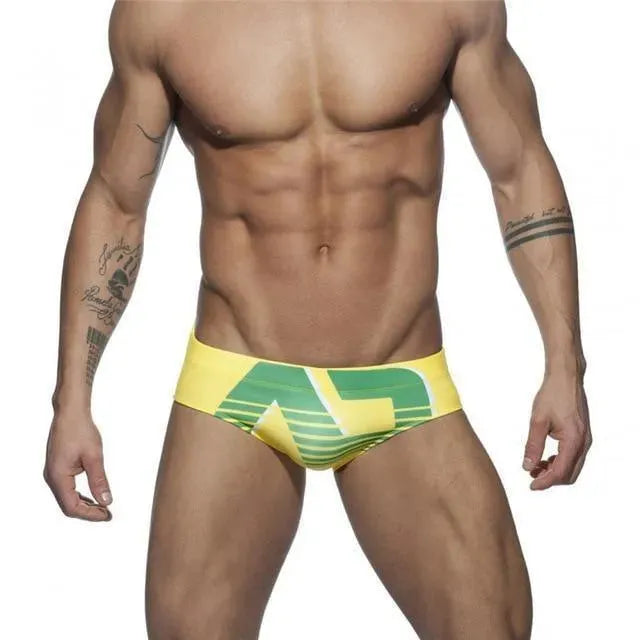 Letter Print Men Swim Briefs - Swim Brief - LeStyleParfait