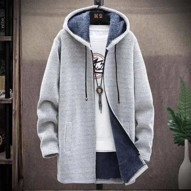 Long Hooded Cardigan Sweater For Men - Cardigan Sweater - LeStyleParfait