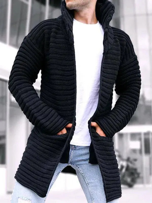 Long Turtleneck Men Cardigan Sweater - Cardigan Sweater - LeStyleParfait