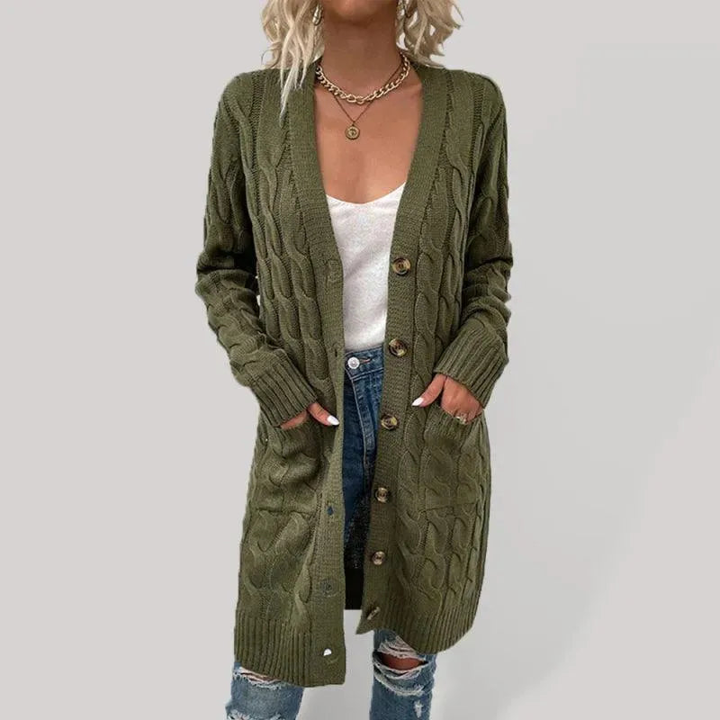 Long Twist Women Cardigan Sweater - Cardigan Sweater - LeStyleParfait