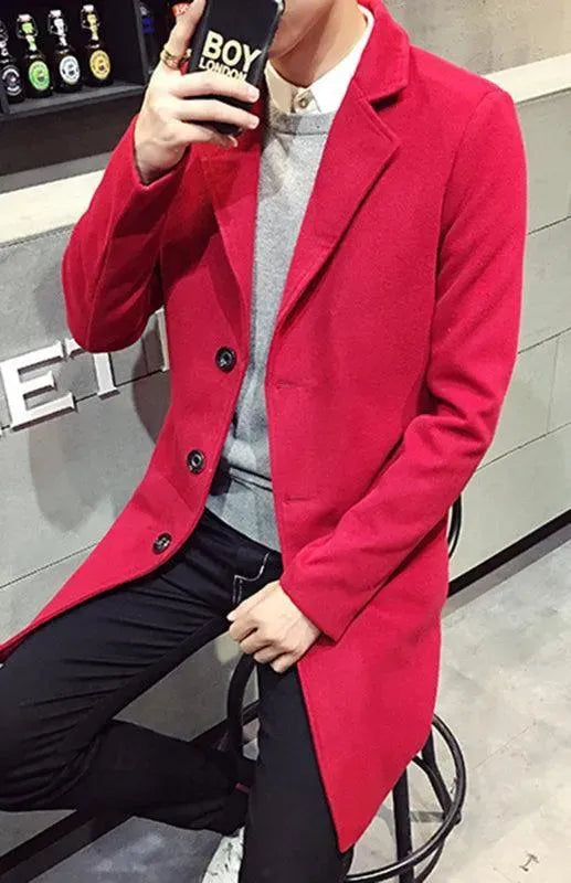 Long Woolen Men Winter Coat - Winter Coat - LeStyleParfait