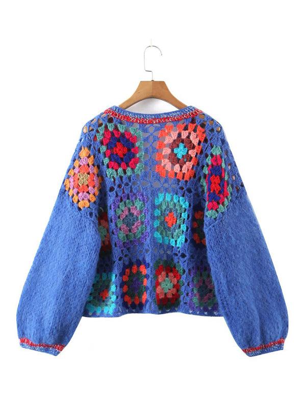 Loose Crochet Women Cardigan Sweater - Cardigan Sweater - LeStyleParfait