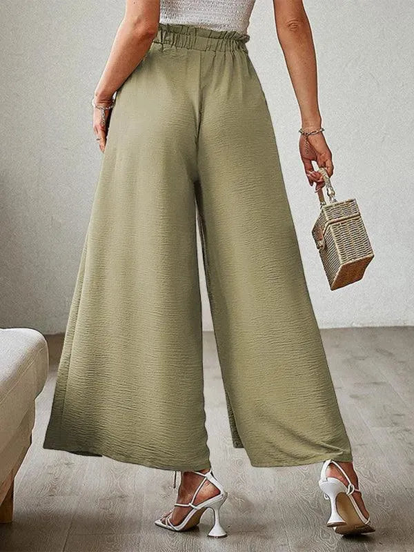 Loose Pleated Wide Leg Women pants - Women Pants - LeStyleParfait