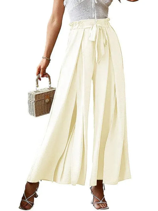 Loose Pleated Wide Leg Women pants - Women Pants - LeStyleParfait