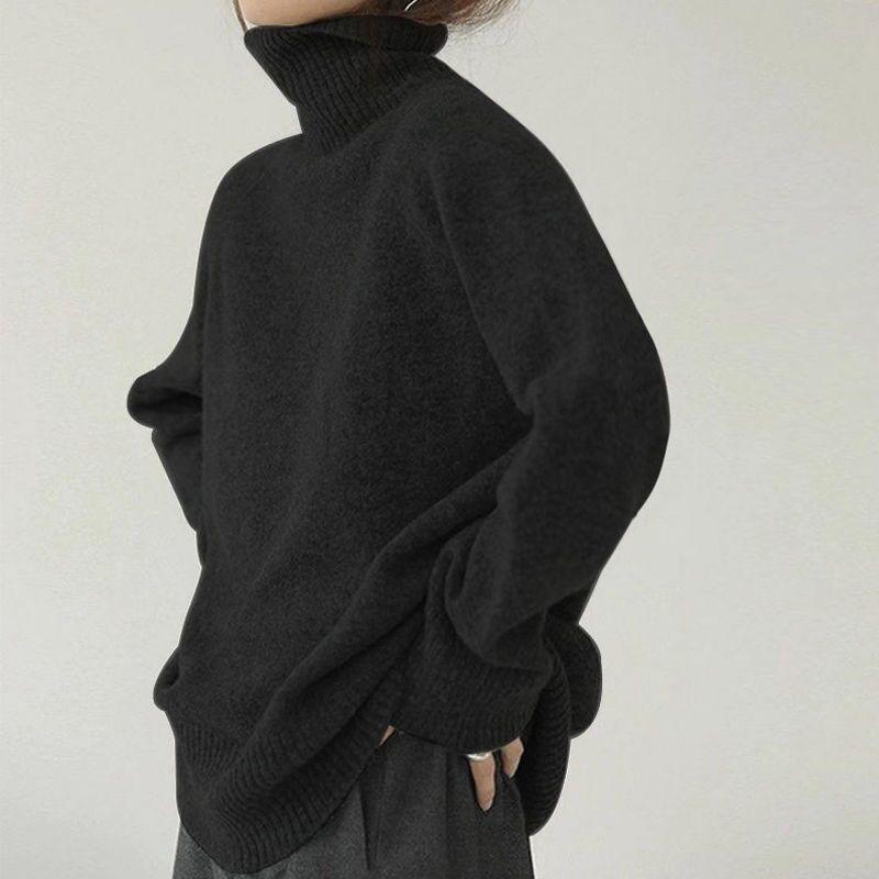 Loose Turtleneck Sweater - Pullover Sweater - LeStyleParfait