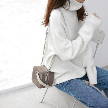 Loose Turtleneck Sweater - Pullover Sweater - LeStyleParfait