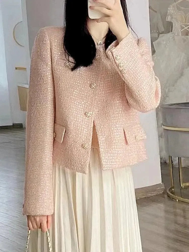 Luxury Women Tweed Jacket - Tweed Jacket - LeStyleParfait