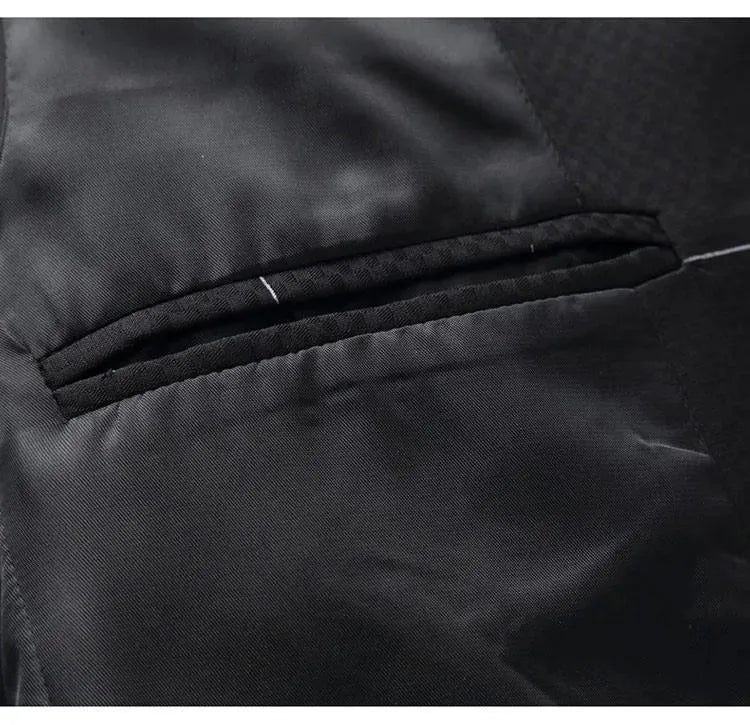 Men Blazer - Blazer With White Prints - Men's Blazer - LeStyleParfait