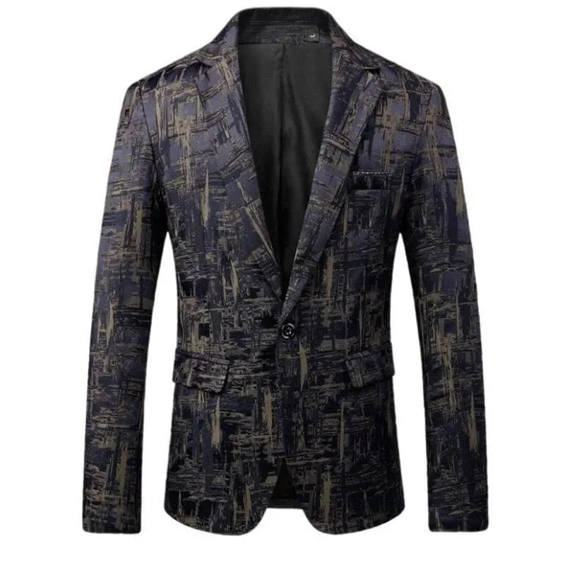 Men Blazer - Geometric Blazer - Men's Blazer - LeStyleParfait
