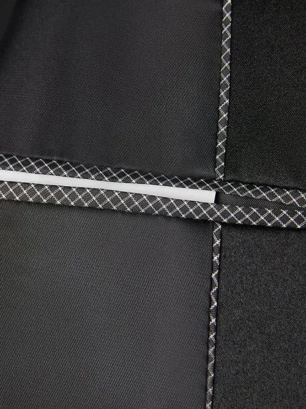 LeStyleParfait Men Blazer Tuxedo Blazers 1-Button V-Neck Long Sleeves Printed-Tuxedo Blazer